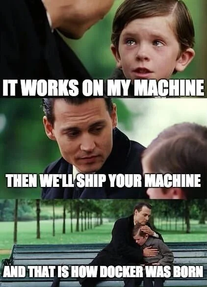 How Docker was born (meme)