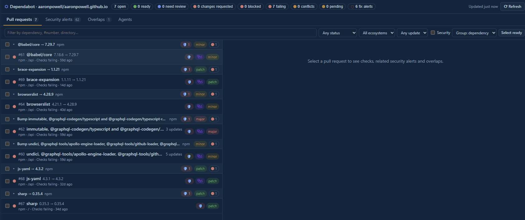 Dependabot Triage Canvas