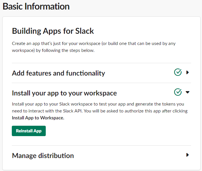 Install Application to Slack Workspace